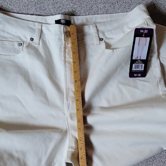 Frye Off-Cream Denim Pants Size14 - Picture 8 of 9